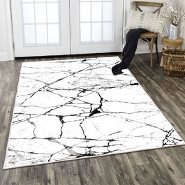 Conceptum Alfombra Eexfab816-Klm Blanco y Negro 120x180 cm